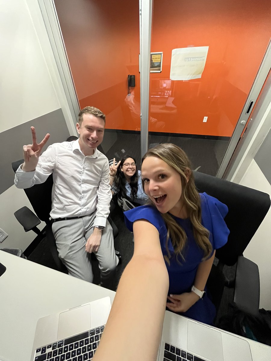 Going to miss cramming into a @cronkitenews edit bay with my two besties @JohnSBrownTV and @AutriyaManeshni once we graduate🥺