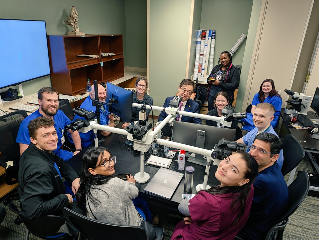 UTMB_Pathology's tweet image. We had the pleasure of hosting @ZhaiJim for Grand Rounds and a salivary gland #unknowns conference today! The residents had an excellent and educational experience with Dr. Zhai and are grateful for his time and experience.
#ENTpath #pathres #Pathologists
@MayoPathology