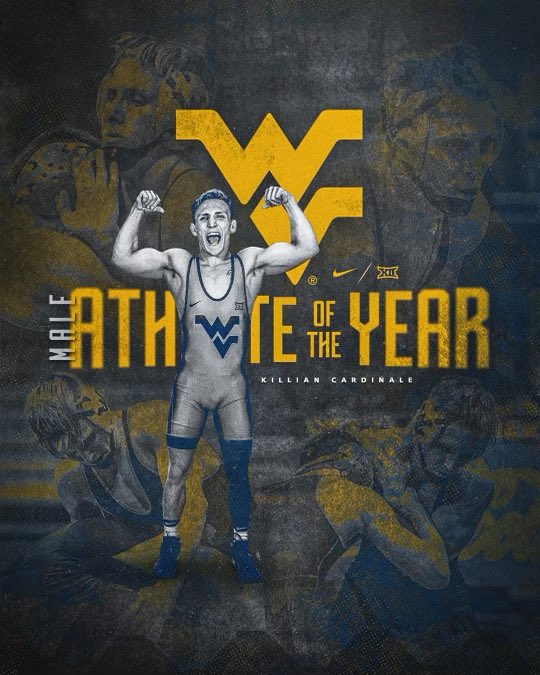 WVUWrestling's tweet image. The baddest man in Morgantown.

Killian Cardinale has been named the @WVUSports Male Athlete of the Year. #HailWV