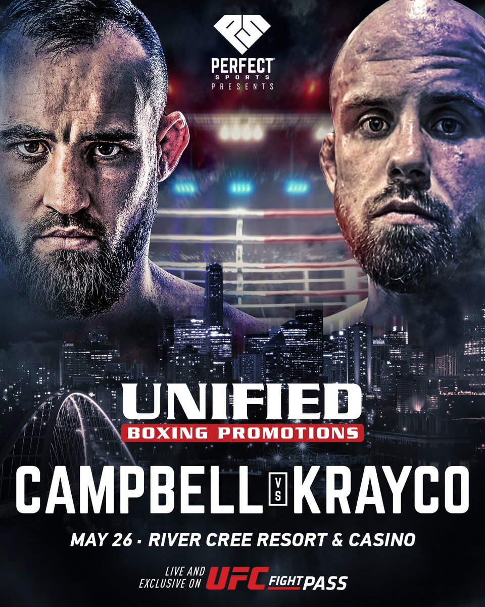 UnifiedBoxing (@unified__boxing) on Twitter photo 🥊 #UnifiedBoxing News 🥊
After throwing down in the #UnifiedMMA cage in 2021, #UFC vet <a href="/shaolinstylemma/">Shane Shaolin Campbell</a> & Matt Krayco meet again in the boxing ring May 26 at <a href="/RiverCreeCasino/">River Cree Resort</a> in #YEG, LIVE on <a href="/UFCFightPass/">UFC FIGHT PASS</a> 🥊 #UnifiedBoxing News 🥊
After throwing down in the #UnifiedMMA cage in 2021, #UFC vet <a href="/shaolinstylemma/">Shane Shaolin Campbell</a> & Matt Krayco meet again in the boxing ring May 26 at <a href="/RiverCreeCasino/">River Cree Resort</a> in #YEG, LIVE on <a href="/UFCFightPass/">UFC FIGHT PASS</a>