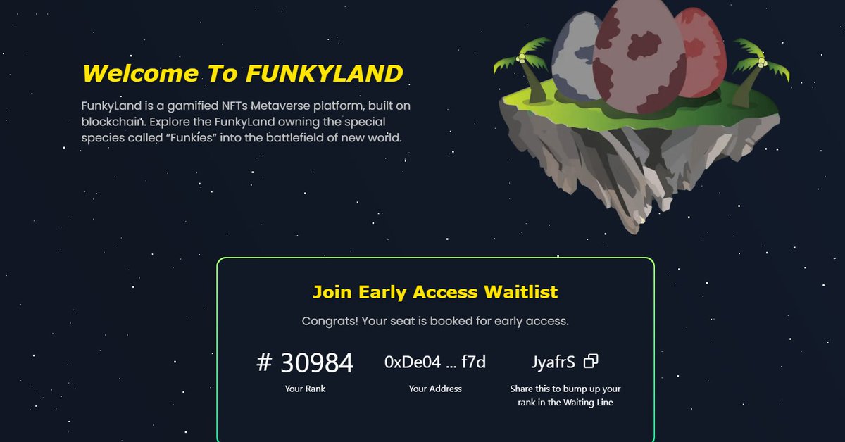 funkyland.org 
 #FunkyLand #Play2Earn #NFTs #zkSyncEra