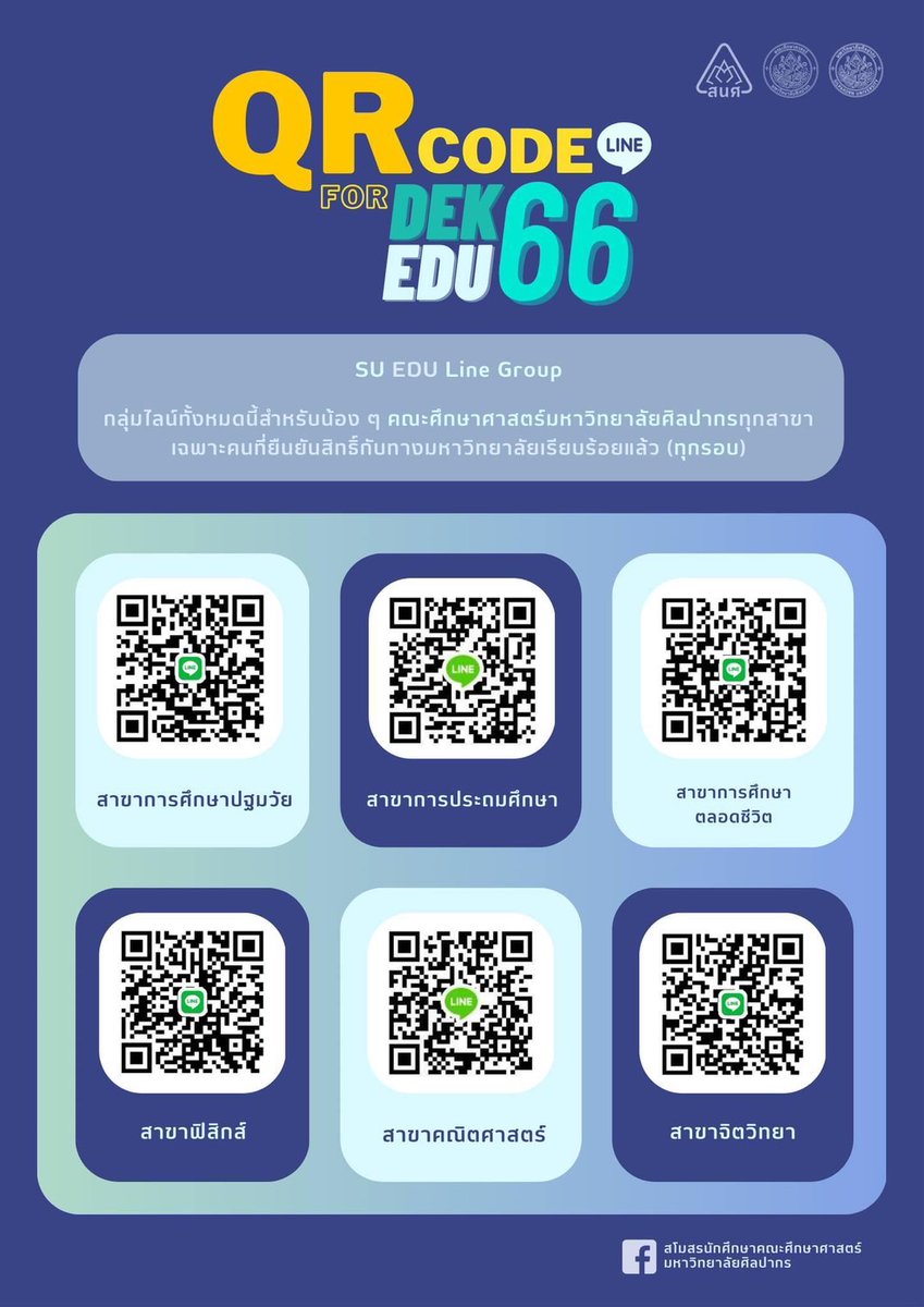 dewthamanoon's tweet photo. QR กลุ่มไลน์แต่ละสาขานะครับ https://t.co/MOHuX50PCk