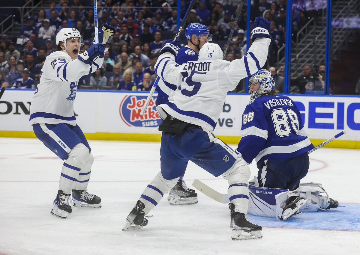 Eduardo A. Encina (@eddieintheyard) on Twitter photo The #GoBolts season is on the brink of elimination after 5-4 OT loss to #LeafsForever in Game 4 at Amalie Arena.
📷 by <a href="/DirkShadd/">Dirk Shadd</a> The #GoBolts season is on the brink of elimination after 5-4 OT loss to #LeafsForever in Game 4 at Amalie Arena.
📷 by <a href="/DirkShadd/">Dirk Shadd</a>