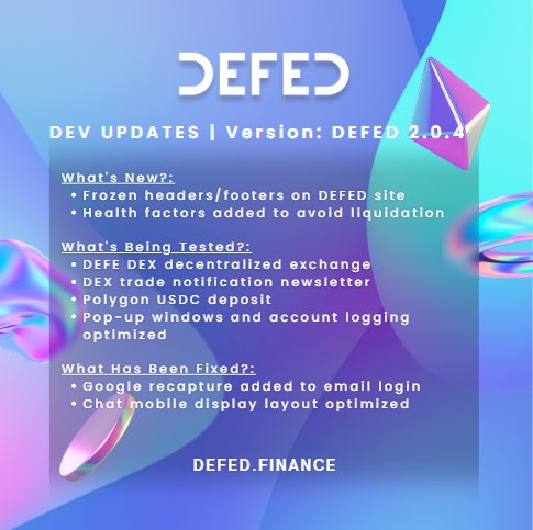 defednetwork's tweet photo. We are excited to share with you our Dev Updates!

Join our community and take part in development of our platform : https://t.co/3LLyuns82T

#DEFED #WED3 https://t.co/htALZkT7Pl