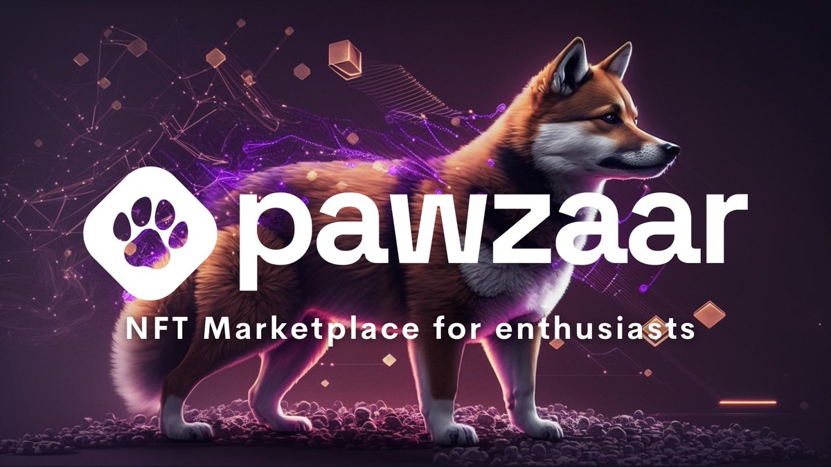 PawzaarOfficial's tweet photo. #Shibarium is the layer 2 network for the people and #Pawzaar is the NFT marketplace for the NFT community. Our UI caters to both retail &amp; reputable traders alike. Every sale burns $SHIB.

Expect hundreds of thousands of NFT collections on Shibarium all using Pawzaar. https://t.co/M1EYJDMMwC