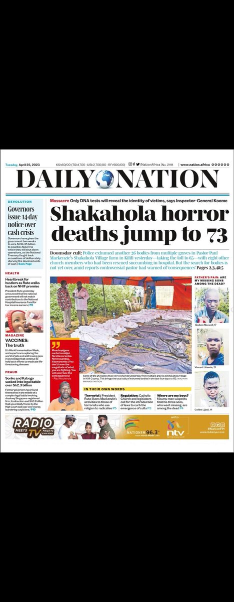 What the hell is exactly happening ?! Were CRE and PPI lessons abolished in schools? We learnt the doctrine of Christianity and religion
. Even Jesus Christ never fasted to death . I thought I was dreaming ,this dream has taken me two days and is still going !