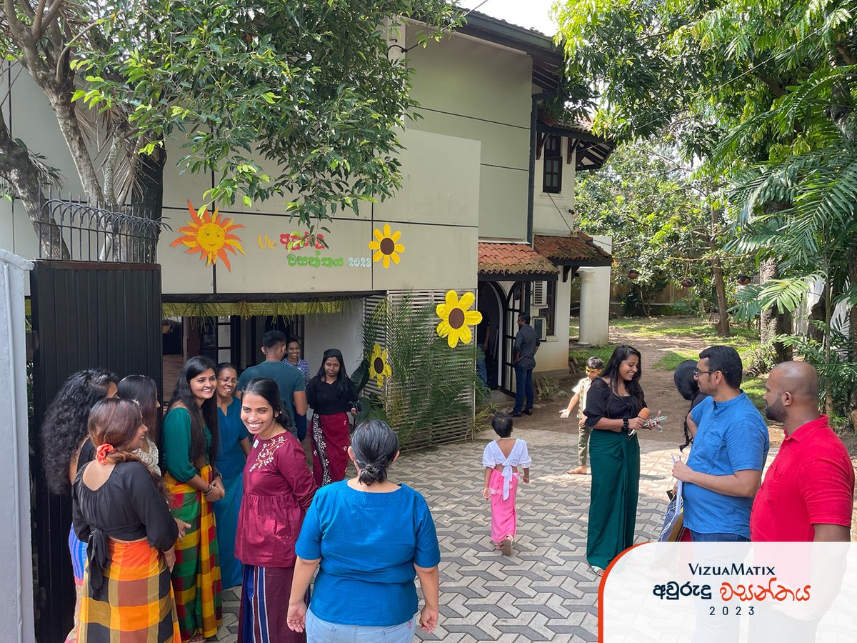 VizuaMatix's tweet photo. The spirit of Awurudu is still alive and well at VizuaMatix. We came together last week to celebrate with traditional games, music, and delicious treats. Here's to a prosperous new year filled with happiness, success, and togetherness! https://t.co/9KXnFbrMpX