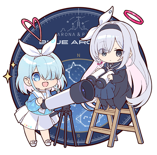 アクキーイラスト⑤
天体観測をするアロナちゃんとプラナちゃん💫

#ブルアカ #ブルーアーカイブ