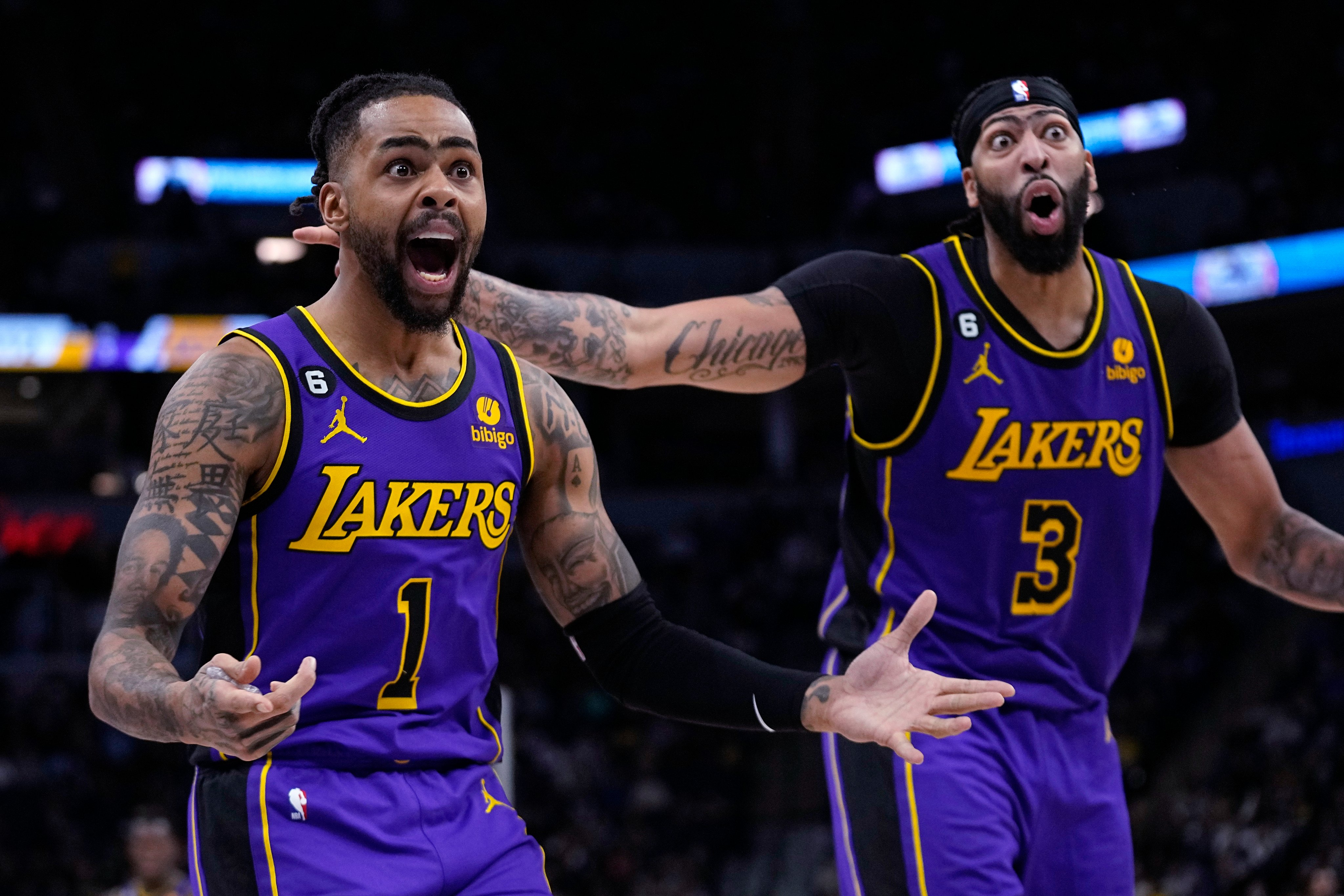 FanDuel on X: "Anthony Davis and D'Angelo Russell in the first half: 4  points 2/10 FG 3 turnovers Lakers lead by 2 at half after being up as much  as 15 on