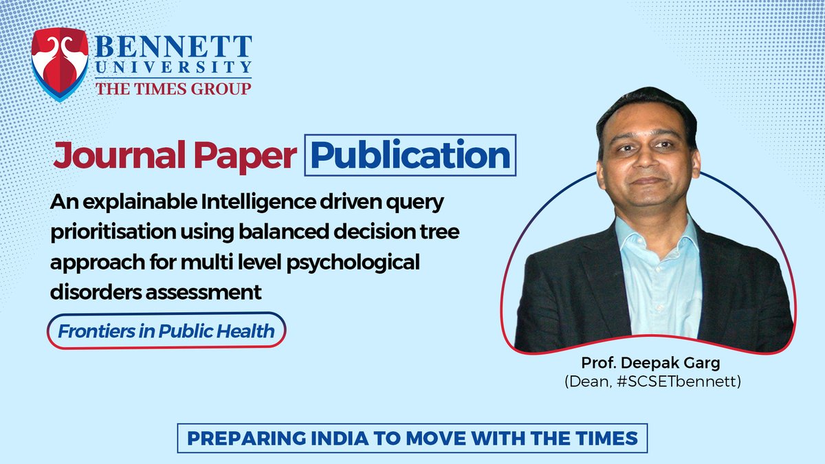 SCSETBennett's tweet photo. Congratulations to Prof. Deepak Garg (Dean, #SCSETBennett) for the journal paper publication.
#bennettuniversity #BUfaculty #scset #researchpublication #paper #sci #publication https://t.co/VjdAtqFar7