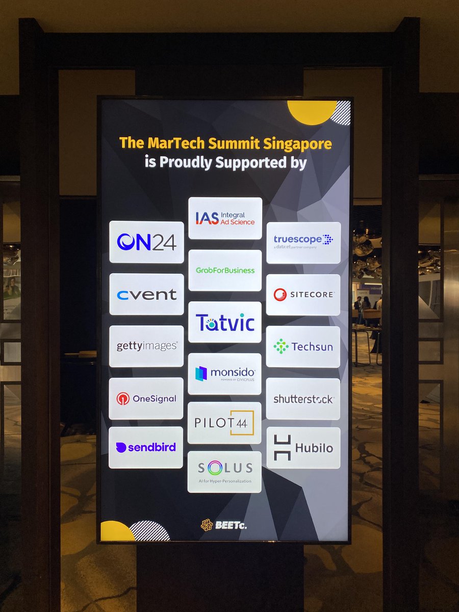Exciting day for Techsun ,our prouduct(Social Hub.AI)make debut at The MarTech Summit in Singapore! Stay tuned for more thrilling insights and updates tomorrow 😲 
#Techsun #TheMarTechSummit #Singapore