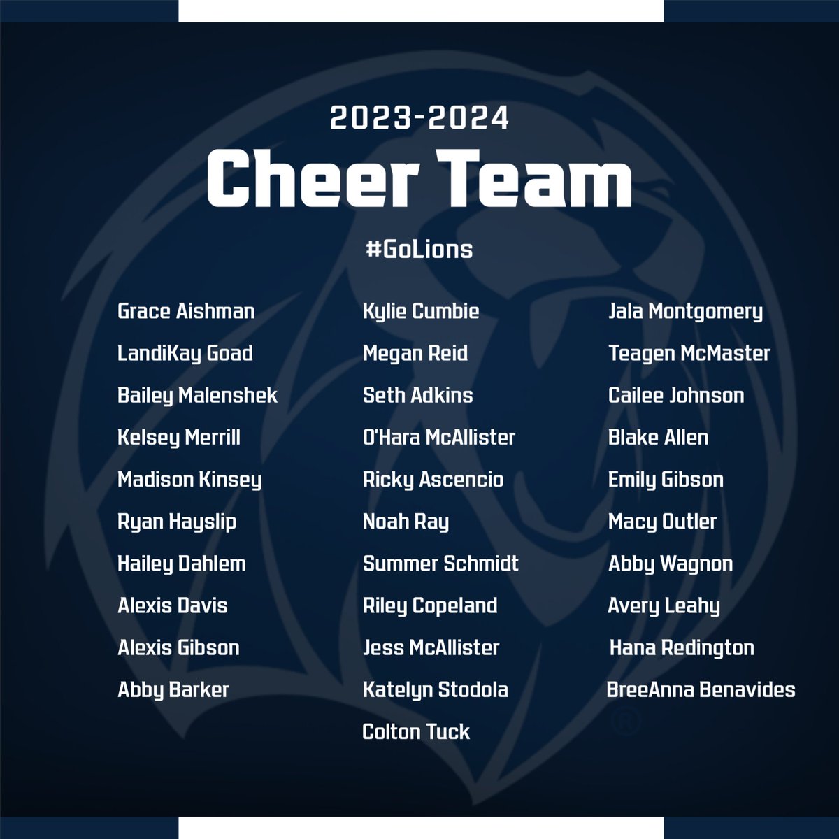 Congratulations to our 2023-2024 UAFS Cheer Team! We are excited for this year and already looking forward to getting the season started! #OTOLOG #ETE1DAT 💙🤍
