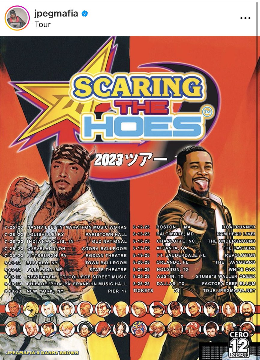 AlexMyersFGC's tweet photo. This is the best tour poster I’ve ever seen in my life 😂😂😭 https://t.co/RSubR6YT06