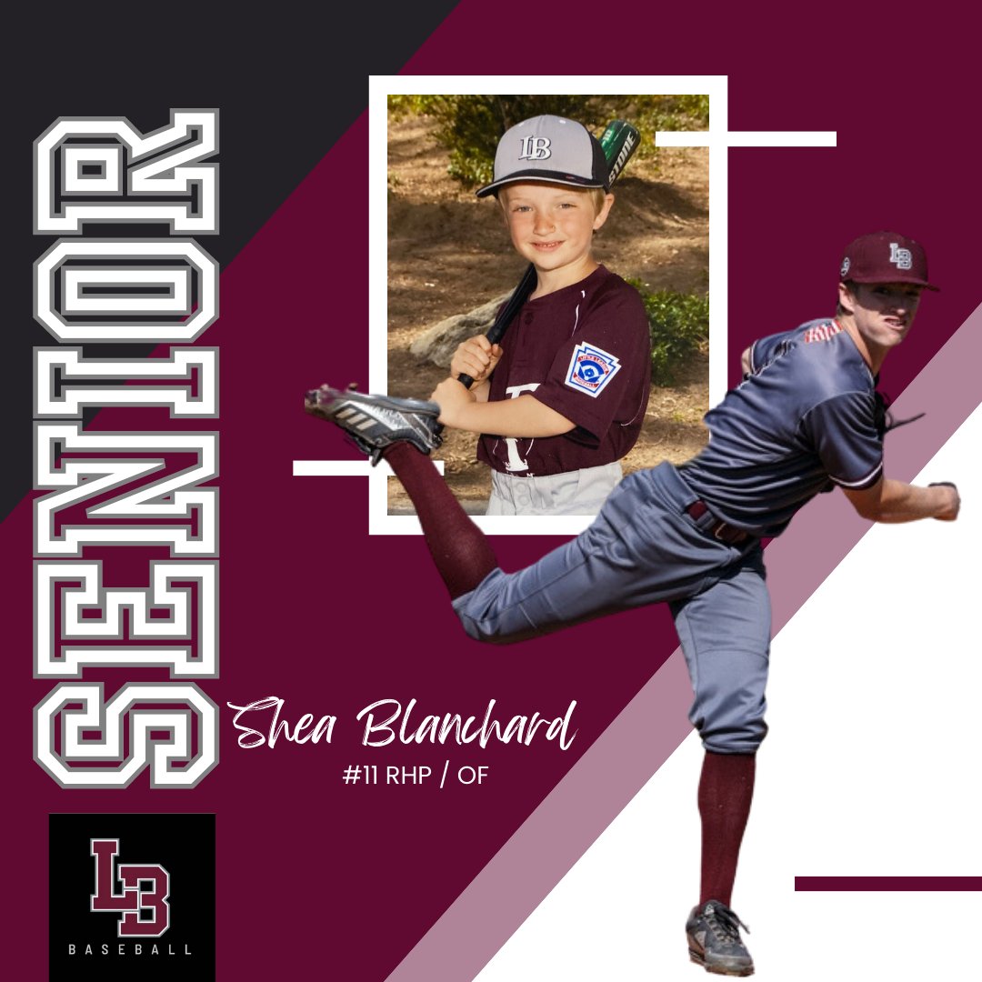 Laguna Beach HS Baseball (@lbhsb) on Twitter photo #Classof2023 Shea Blanchard <a href="/HPUSharks/">HPU Athletics</a> Commit
AKA: Stix (# 11)
Favorite Eats: <a href="/ChipotleTweets/">Chipotle</a>
Favorite Athlete: <a href="/bryceharper3/">Bryce Harper</a>
Advice "Leave it all on the field."
Walk up 🎵 : Kick Start My Heart, <a href="/MotleyCrue/">Mötley Crüe</a> #Classof2023 Shea Blanchard <a href="/HPUSharks/">HPU Athletics</a> Commit
AKA: Stix (# 11)
Favorite Eats: <a href="/ChipotleTweets/">Chipotle</a>
Favorite Athlete: <a href="/bryceharper3/">Bryce Harper</a>
Advice "Leave it all on the field."
Walk up 🎵 : Kick Start My Heart, <a href="/MotleyCrue/">Mötley Crüe</a>