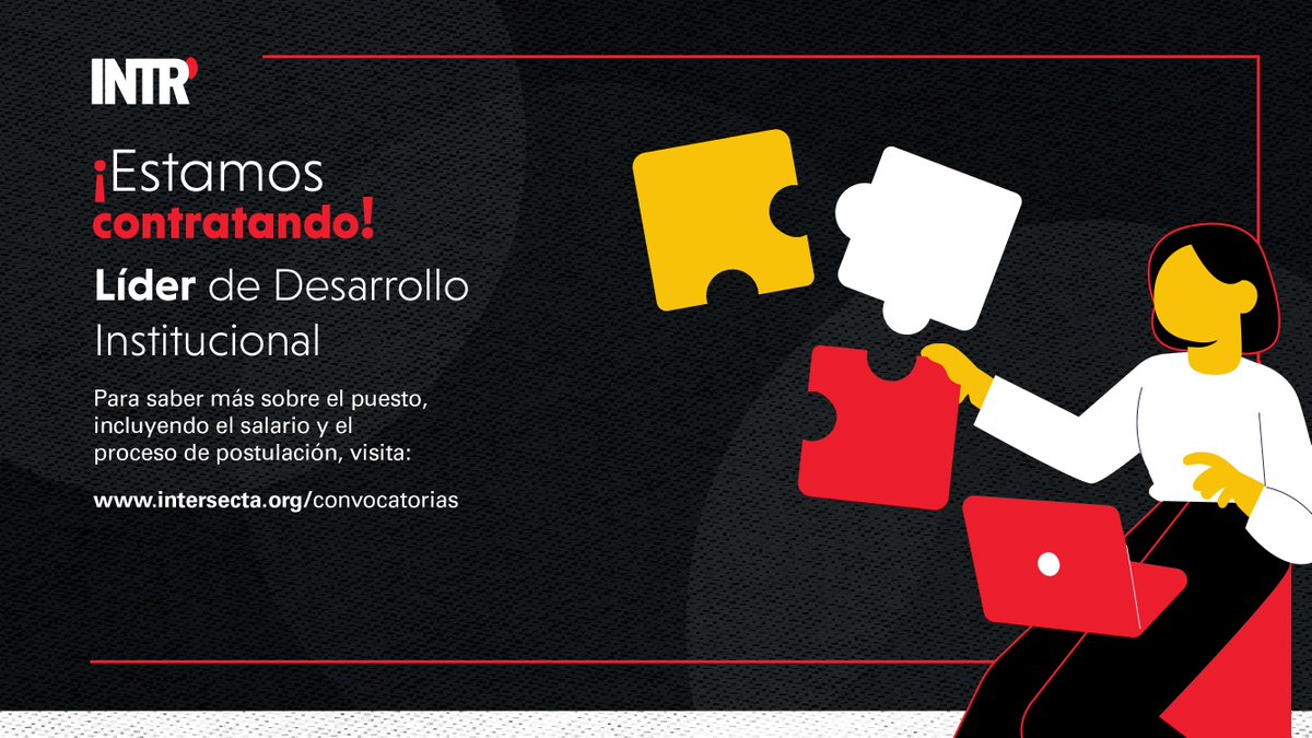 imezesuge4's tweet photo. RT @intersectaorg: 📢¡Trabaja con nosotras! Buscamos a una persona que lidere el desarrollo institucional de Intersecta 🙌. ¿Eres tú o conoces a alguien que pudiera serlo? ¡Postula! 
Acá encuentras toda la información👇: https://t.co/NEckff7NF9
⏰Tienes… https://t.co/4ZWvMnE8Ox