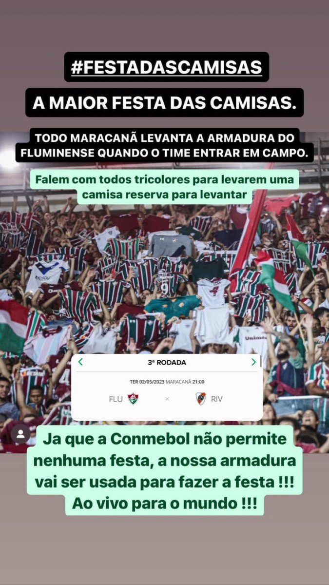 Mor3na_ffc's tweet photo. VAMOSSSSS FESTEJAR NO MARACANÃ GALERA!!
#FluDay #FluXRiver https://t.co/a7qKNDsy9L