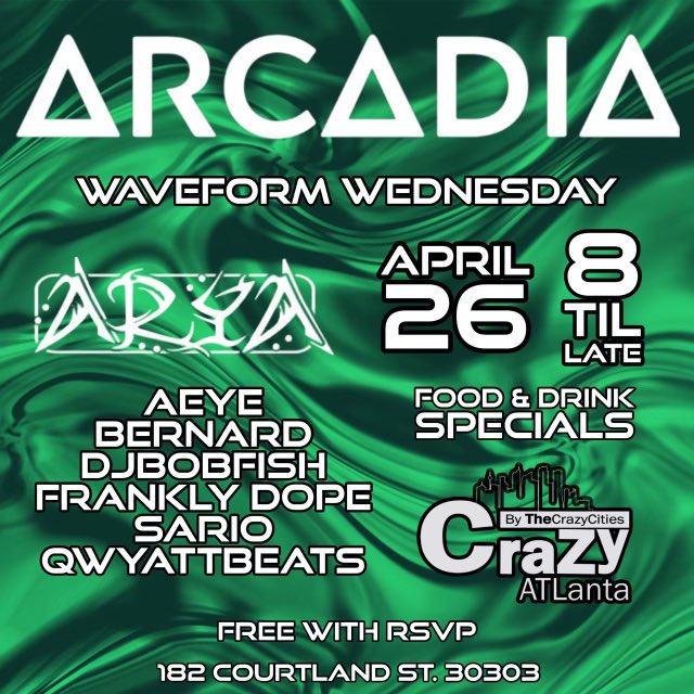 Wednesday night pull up at Crazy! 
I’ll be spinning some UKG from 11pm-12am and the homie @AryaDubz will be slanging fatties from 12am- 1am! Come get silly on a hump day 💃