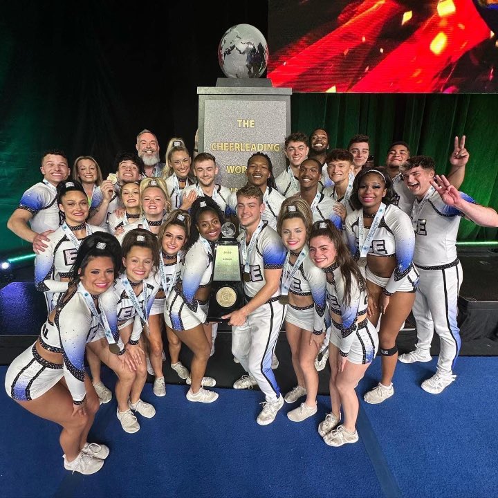 CONGRATS to these three teams on helping make  #CheerWorlds2023 the most successful ever for our program! 🥳💙

Wildcat 7 - GOLD 🥇
Bombshells - BRONZE 🥉
Smoke - BRONZE 🥉

This marks the most GLOBES 🌎 ECE has ever taken home from Worlds! #ProudToBeECE 💙