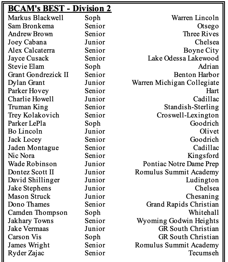 lenny_padilla's tweet photo. Division 2: Boys basketball All-State team as voted on by the Basketball Coaches Association of Michigan (BCAM). https://t.co/xDwq7T9WeX