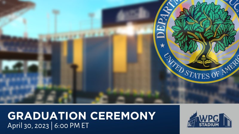 This Sunday at 6:00 PM EST, WPG Stadium will be hosting the inaugural graduation ceremony for the Department of Education. 

This event is for BUSA Citizens and will take place in BUSA_Neighbourhood.