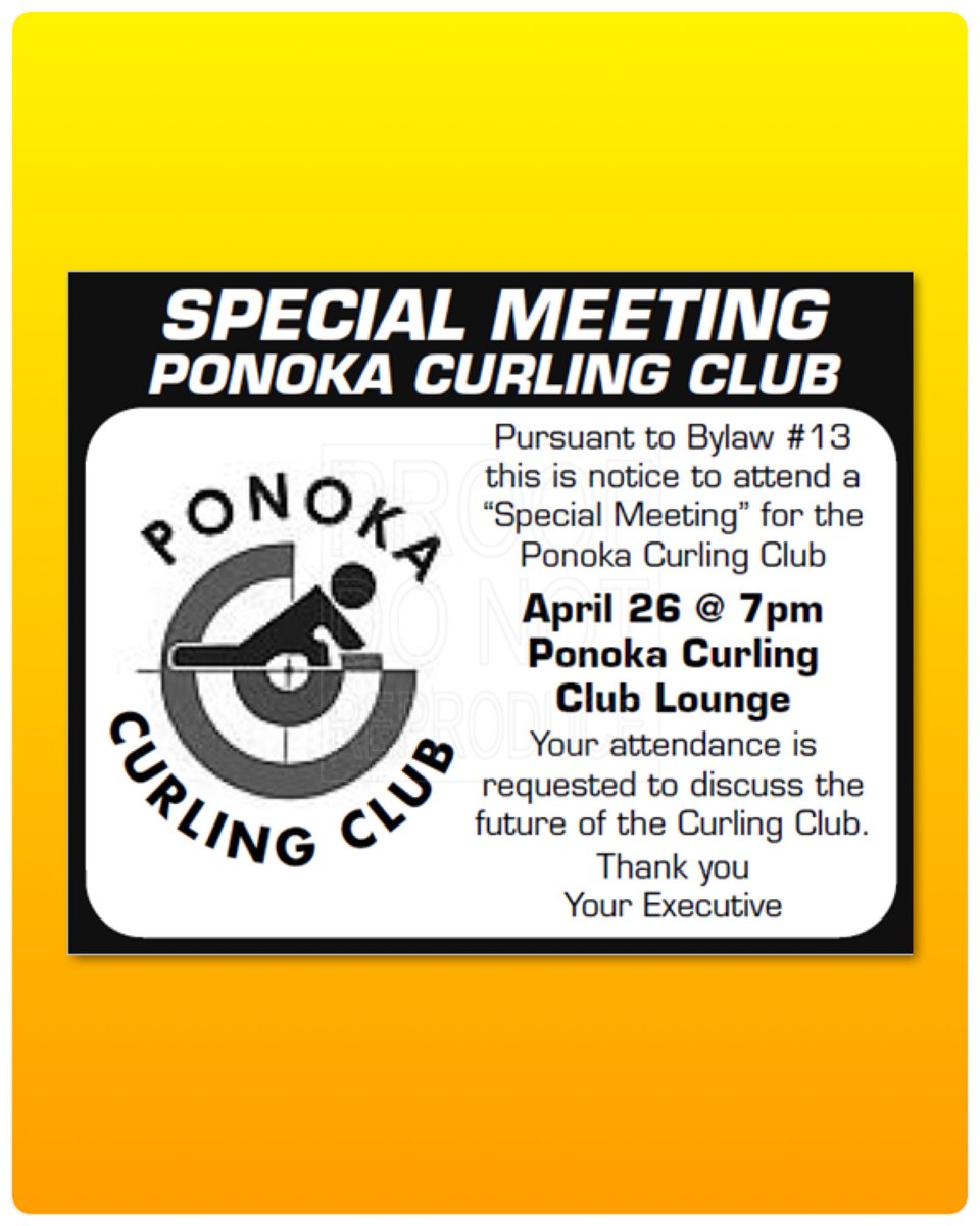 Please Attend! Wednesday Night this week 🥌 in Ponoka