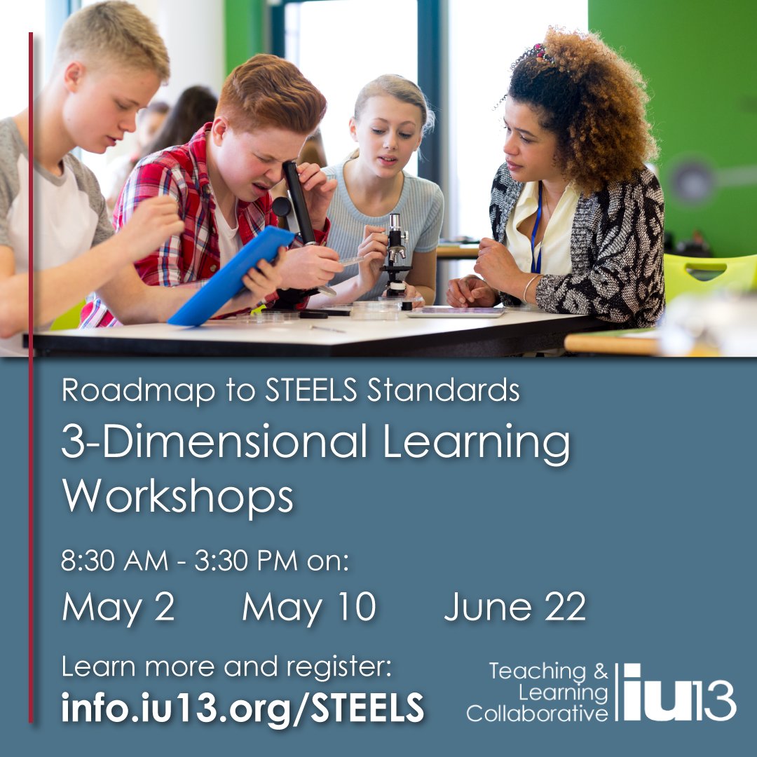 3-Dimensional Learning shifts the focus of science instruction beyond memorizing to include the application &amp; evaluation of science concepts. Join us to explore a new 3-D teaching framework &amp; experience a 3-D lesson from students' &amp; teachers' perspectives: hubs.li/Q01M5Jfz0