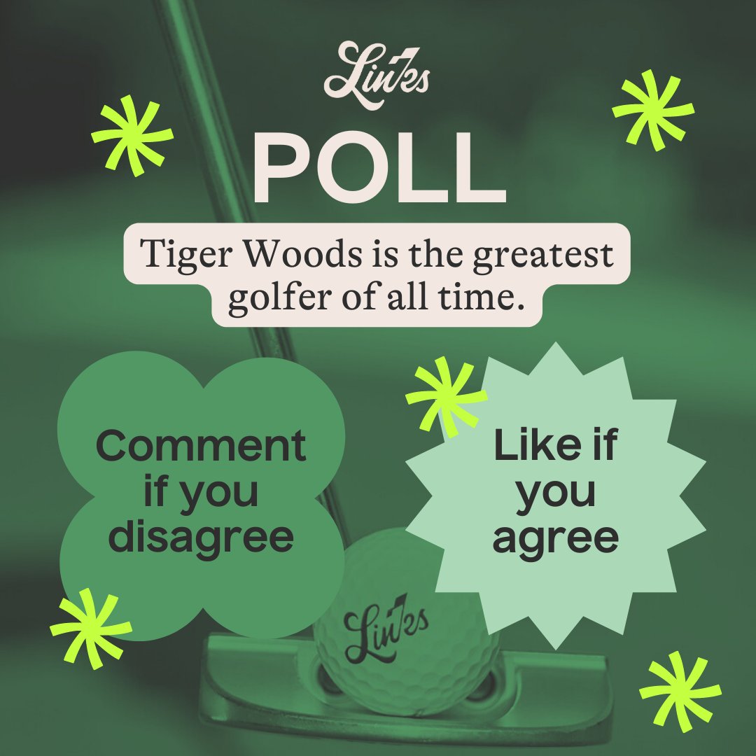 LinksDAO's tweet photo. It's the age-old debate in golf: who's the best of the best? Is Tiger Woods the undisputed GOAT? 🐐 #LinksGolfClub #golf https://t.co/mphrJIYWg8