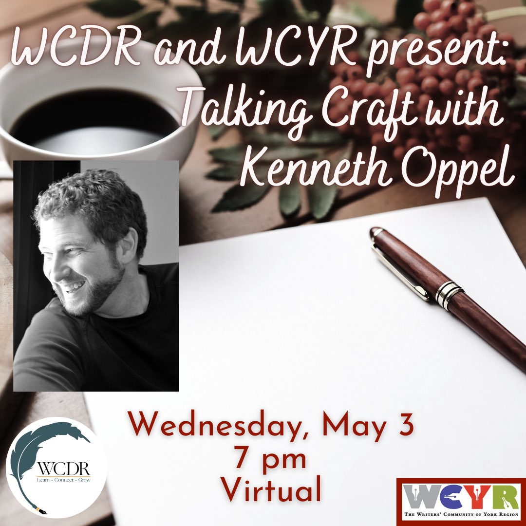 wcyrca's tweet photo. On May 3, join the WCDR and WCYR, as we co-present, author Kenneth Oppel! https://t.co/dReVyQqtMj #writersofyork #writerevent #writersofyorkregion #writersofthegta #wcyr #wcyrca #writersofontario #gtawriters #wcdr #wcdrca #writersofdurham #writersofdurhamregion https://t.co/B18w7KEF03