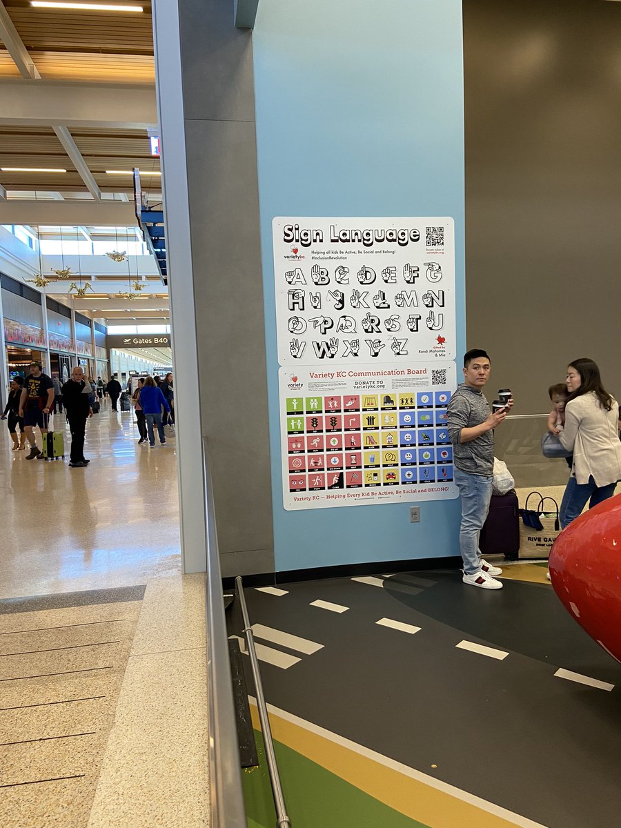 Just came back from AOTA conference and want to commend the KC airport for looking at the needs and abilities of all children.  Spotted this in the play area at the airport. Thank you!#AOTAInspire2023 #KansasCity <a href="/Fly_KansasCity/">Kansas City International Airport</a>