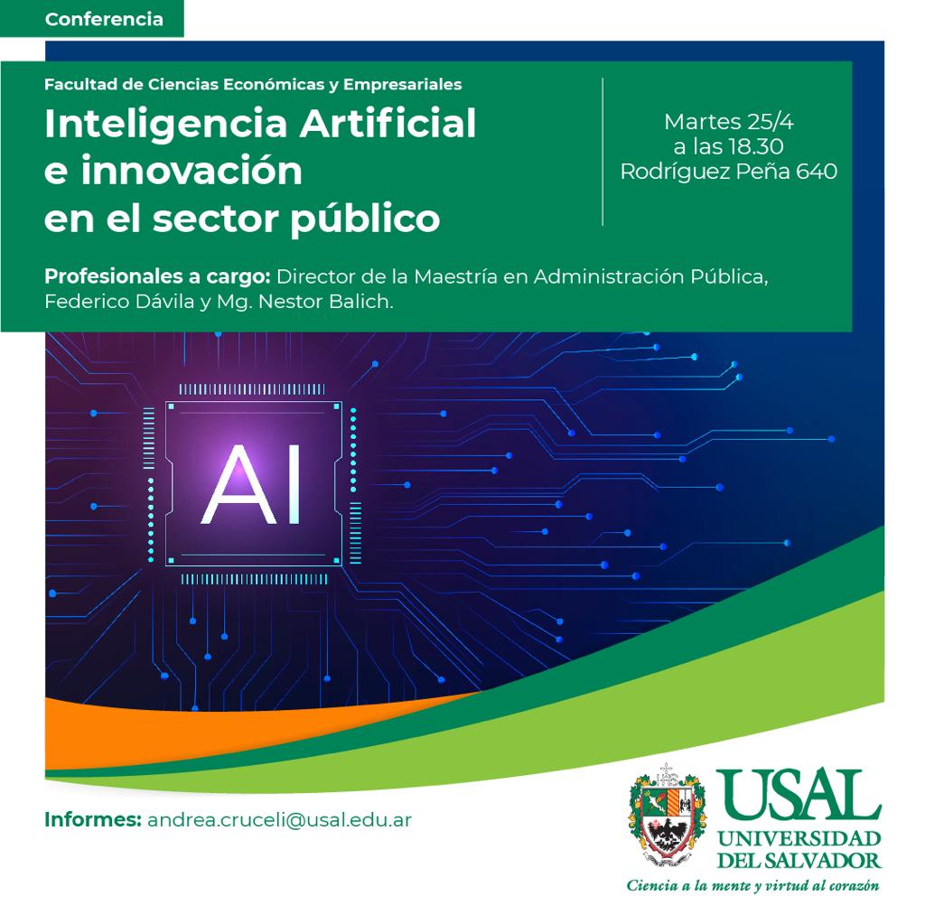 Mañana voy a estar dando charla en la #usal sobre #InteligenciaArtificial  en el sector publico  #upcn #cidisp <a href="/UPCNok/">UPCN</a> <a href="/EducacionUpcn/">UPCN EDUCACION</a>  <a href="/AGCArgentina/">AGC - Trabajadores Informáticos</a>