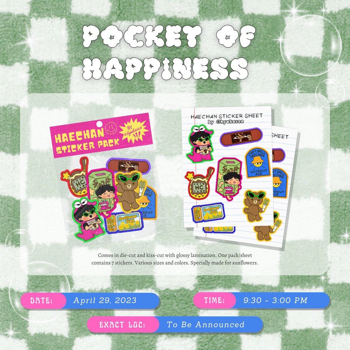 zeninclouds's tweet photo. ㅤ
haechan fan support for tds2 in manila 💬

👛🧤 ‘𝐩oc𝐤et o𝐟 ha𝐩pi𝐧e𝐬s’ sticker set
                    by @hyukasen 🥣🫧

       ★  like, rt, mbf
       ☆  limited qty; 1:1
       ★  open for trades
       ☆  see pubmat for info

#TDS2inManila
#THEDREAMSHOW2_in_MANILA https://t.co/u6GLza0cpl