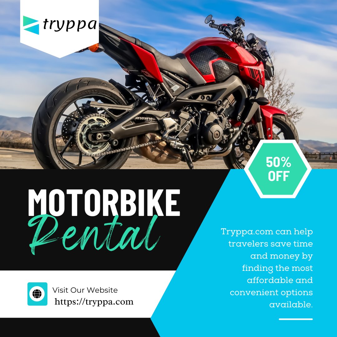 tryppas's tweet image. Using a travel booking site like Tryppa.com can also make it easier to plan and book a trip, as everything can be done in one place rather than having to visit multiple sites. 

Book Now 👉👉 tryppa.com  

#bikerent #cars #firstclassflights