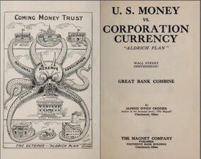 @EconCircus @LibertarianMama @NDoomDoom #1

A bit >100 years ago bankers & politicians formed a #BankingCartel, the Federal Reserve (disguised as a “trust” to “protect” the US from trouble they caused previously),
to extract rents from the population via a #CorporateCurrency.