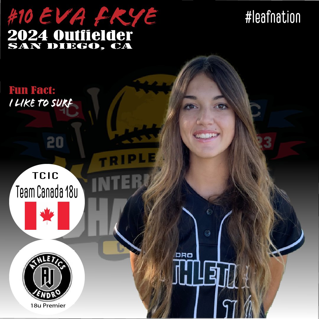 tcicteamcanada's tweet photo. MEET THE TEAM: #10 Eva Frye

🥎����🇦#leafnation https://t.co/Faj0HxHjqo