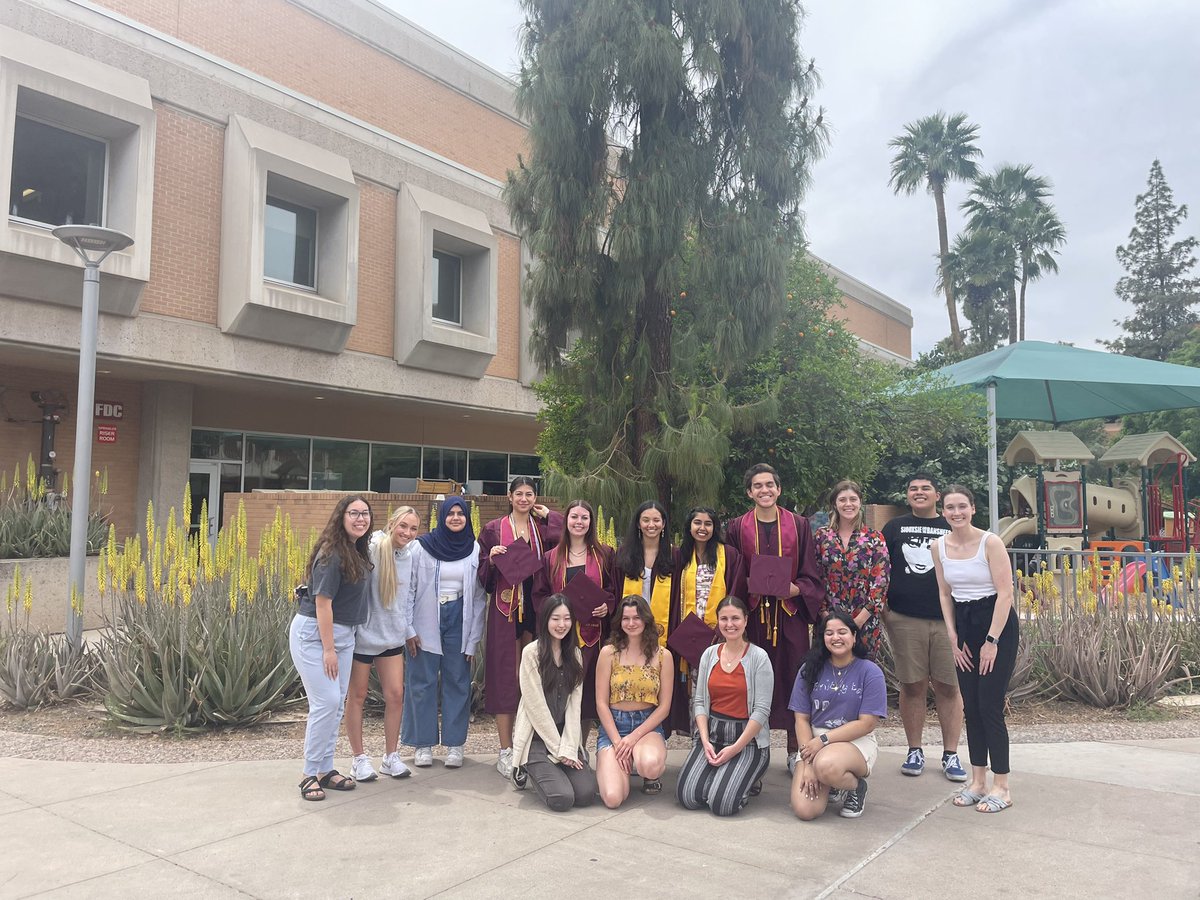 Emerging Minds Lab (@emergingmindsaz) on Twitter photo our seniors โ Anna, Paola, Anika, Jaya, & Eryk โ came to our last lab meeting of the semester in their caps & gowns! ๐we had so much fun celebrating them and all they accomplished at <a href="/ASU/">Arizona State University</a>! the grad programs/industries they are headed to are SO lucky to have them on their team!๐ our seniors โ Anna, Paola, Anika, Jaya, & Eryk โ came to our last lab meeting of the semester in their caps & gowns! ๐we had so much fun celebrating them and all they accomplished at <a href="/ASU/">Arizona State University</a>! the grad programs/industries they are headed to are SO lucky to have them on their team!๐