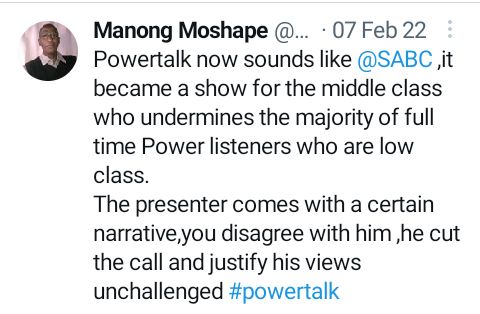 ManongMoshape1's tweet photo. @IKEKHUMALO2 @sefudi_tswagae @Powerfm987 @eNCA @Powerfm987 is dying, Only @Thabisoo and @MorioMoriano are keeping it alive https://t.co/zAATKeYVUd