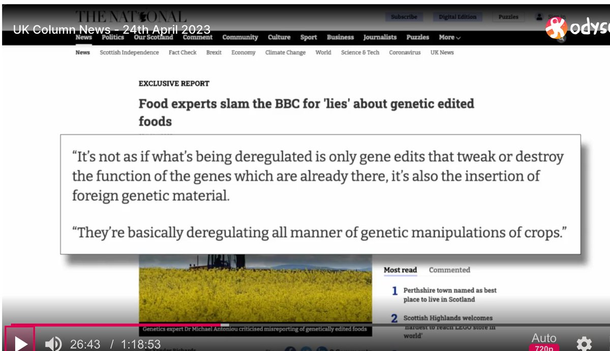 ResonantVisions's tweet photo. @RenzTom UK is passing new Bill to allow all manner of genetic engineering to anything live. We don't get asked either! #TechnologyRunAmok #Pharmatocracy
On @ukcolumn Monday 24th April 2023 https://t.co/3ixoGR2u02