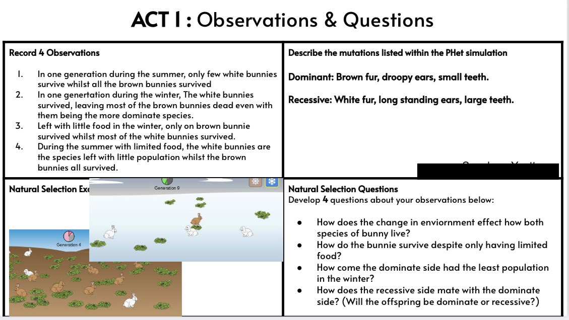 arianakhern's tweet photo. Ss began their investigation of Natural Selection using #3ActMath (science).
Here’s Act 1 & 2.
#EDUProtocols #NGSS https://t.co/9QAR29WNEj