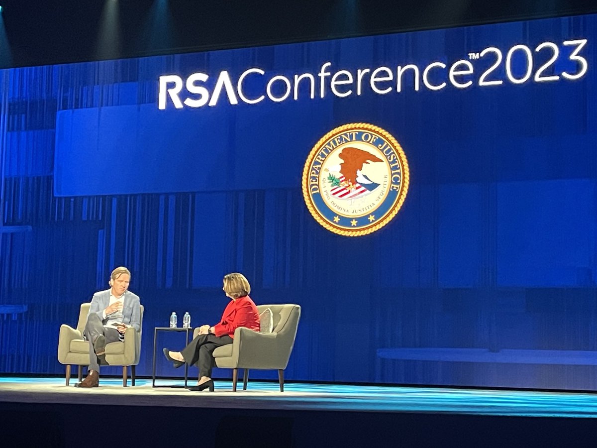 DAG Lisa Monaco and former CISA Director Chris Krebs emphasize the need to work “hand in glove” with the private sector against threat actors at #RSAC2023