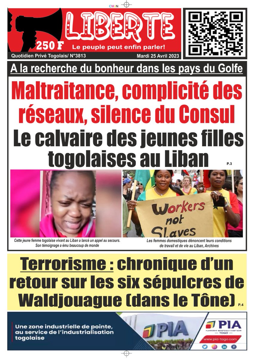 #Togo A chacun son exemplaire demain mardi 25 avril ❤️