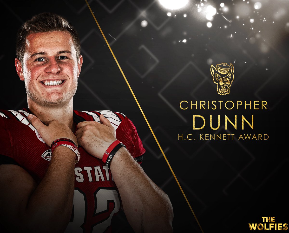 Proud of you, <a href="/The2018PK/">Christopher Dunn</a>!  Winner of the HC Kennett Award for NC State’s TOP male athlete at tonight’s Wolfies!