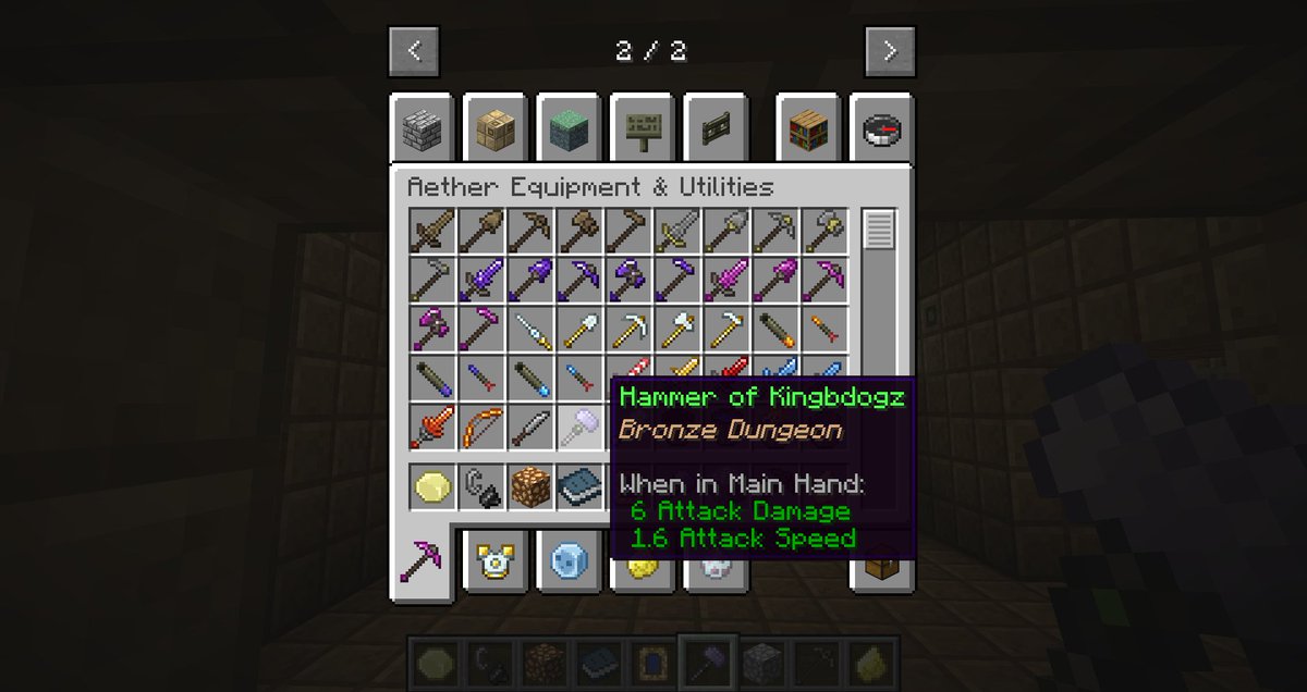 LegoShowtv1's tweet image. who ever should hold this hammer shall have the power of @kingbdogz  #aethermod #1.19.4