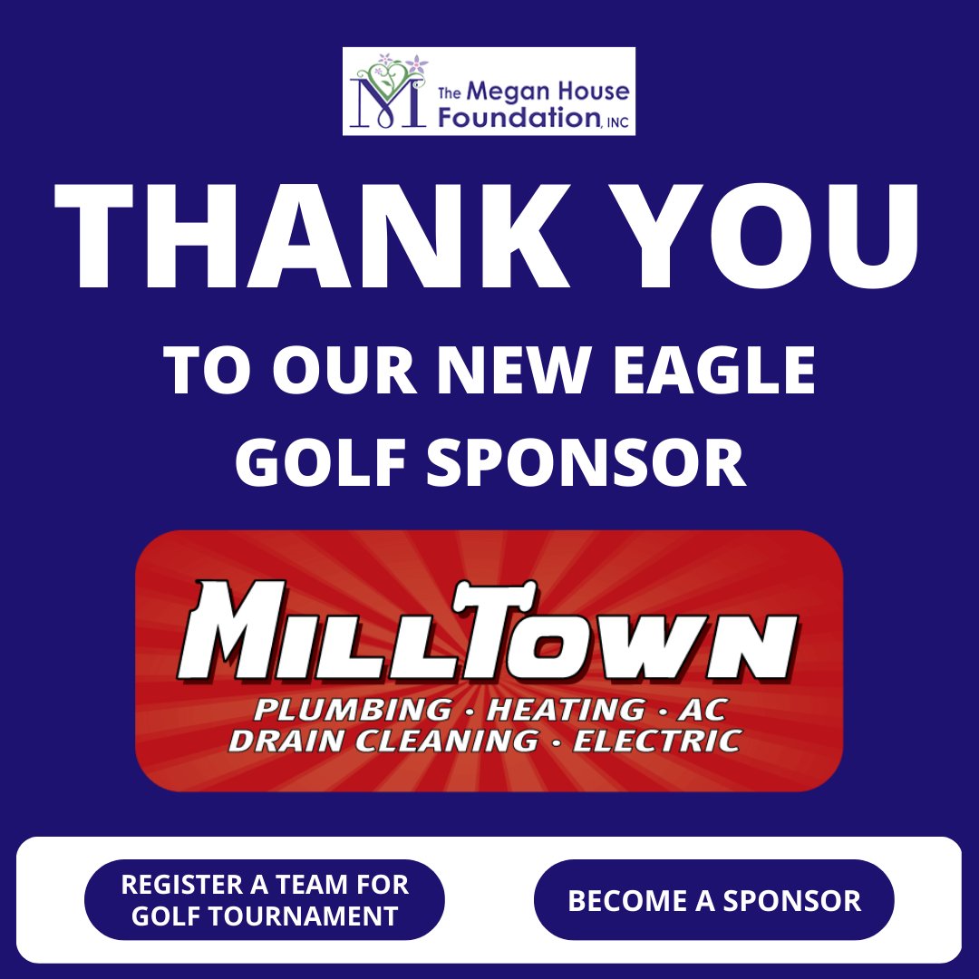 TheMeganHouse's tweet image. Thank you to our friends at @MilltownPH for helping us make this year's golf tournament great! You guys are making a huge difference, and we are grateful. 

👉 Become a sponsor of the event and support a great mission!
ow.ly/snyo50NR224

#SponsorPartner #ForeHopeAndRecovery