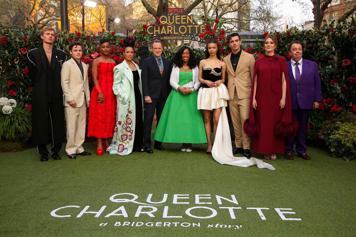 Here we go. #QueenCharlotte release on <a href="/netflix/">Netflix</a> May 4th with this stellar bunch right here at the London event. Setting up an #AskTom after release for all questions and behind the scenes tales. Stay tuned!!