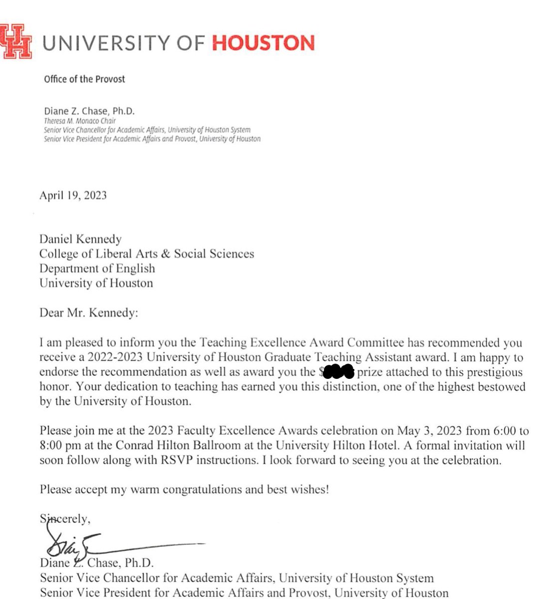 danielkwrites's tweet photo. Recently learned that I was selected for a Teaching Excellence Award at UH. I owe this honor to my mentors, colleagues, and students. https://t.co/7roqpHzak3
