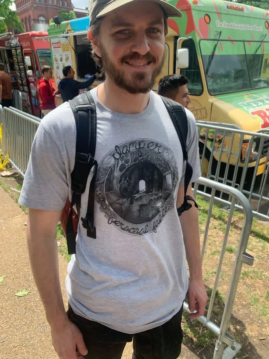damperbandca's tweet photo. hi hello, we’re so excited to be able to say that we just wrapped up with recording four new songs yesterday! 

we went a little over budget this time though so please consider buying a shirt to help us pay ourselves back.

we have plenty left and they’re available in s-xxl—link! https://t.co/AkO0EyjuTw