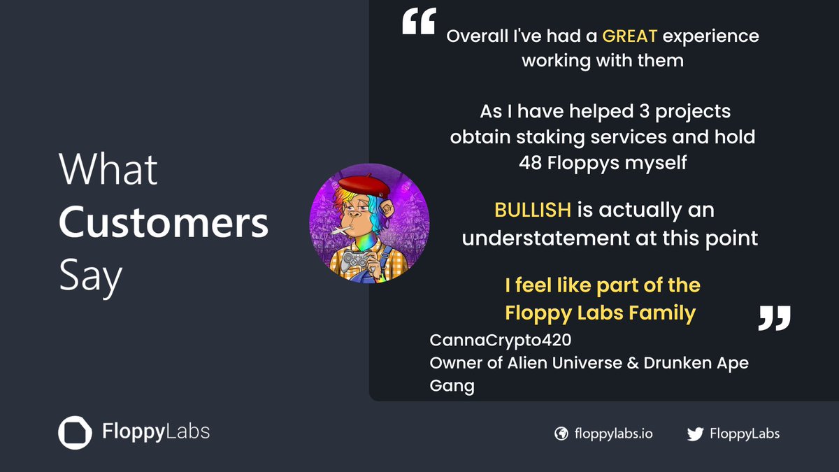 FloppyLabs: Next Generation Staking (@floppylabs) on Twitter photo "BULLISH is actually an understatement at this point" - <a href="/CannaCrypto420/">CannaCrypto420</a> Founder of <a href="/AlienUniversNFT/">Alien Universe NFT</a> "BULLISH is actually an understatement at this point" - <a href="/CannaCrypto420/">CannaCrypto420</a> Founder of <a href="/AlienUniversNFT/">Alien Universe NFT</a>