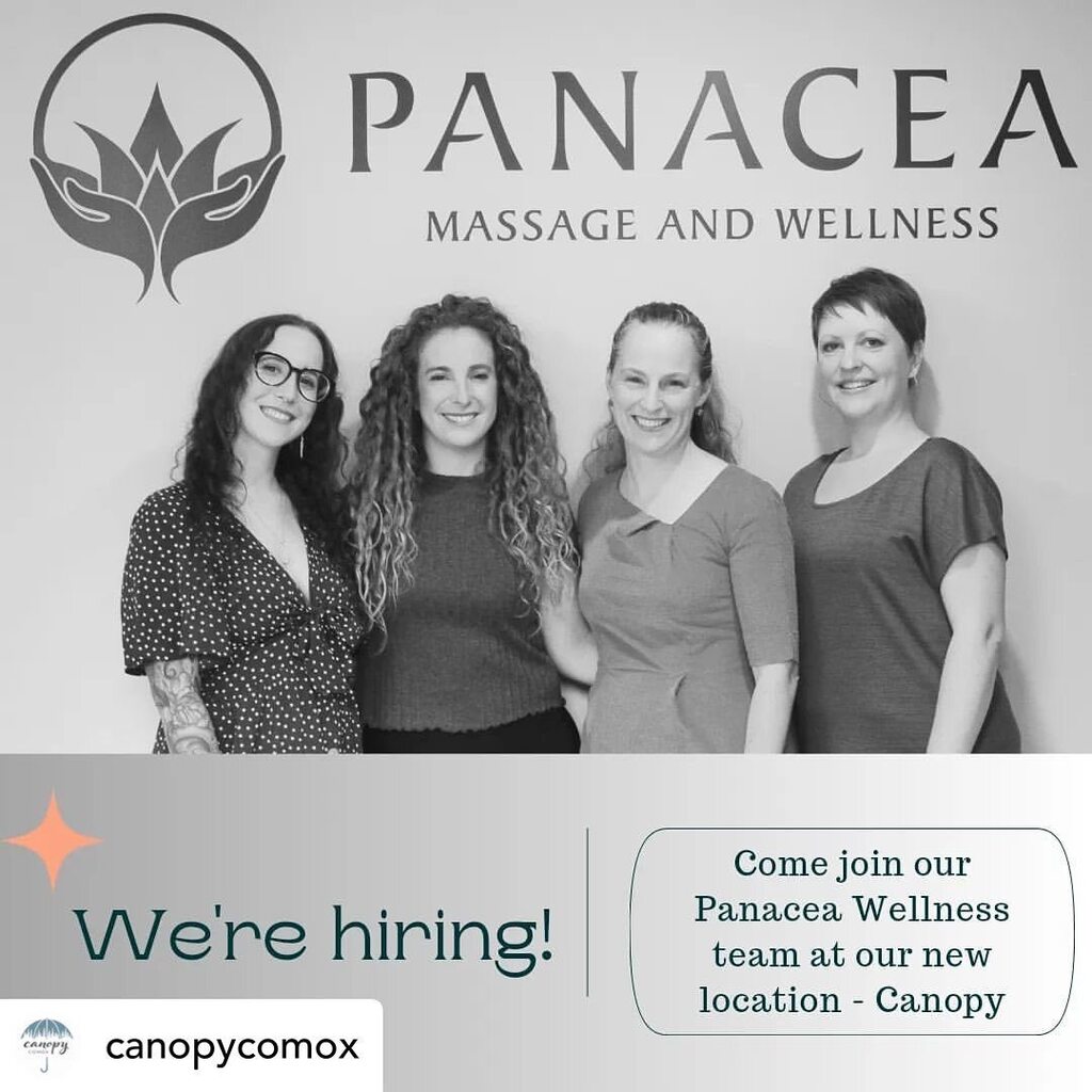 Posted <a href="/withregram/">Repost app</a> • @canopycomox @panaceawellness - We are excited to share that we are ready to hire some amazing new therapists for our new clinic space at @canopycomox in beautiful downtown Comox! 
.
.
We are looking for like-minded Registered Ma… instagr.am/p/CrcGjo7vmqA/