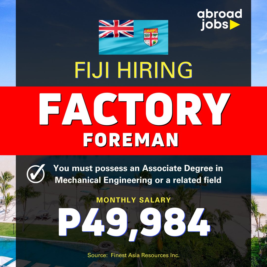OpportunitiesPH's tweet photo. 𝗗𝗼𝗺𝗲𝘀𝘁𝗶𝗰 𝗵𝗲𝗹𝗽𝗲𝗿!
 📌 https://t.co/r92CcfRYQQ

𝗙𝗮𝗰𝘁𝗼𝗿𝘆 𝗳𝗼𝗿𝗲𝗺𝗮𝗻! 
📌 https://t.co/UEGV8eWzSz

𝗛𝗲𝗮𝗱 𝗖𝗵𝗲𝗳 !
📌 https://t.co/LMTqklBILf

𝗙𝗶𝗹𝗶𝗽𝗶𝗻𝗼 𝗖𝗵𝗲𝗳 !
📌 https://t.co/hgioIyDBHW https://t.co/oBwzwZNGNG