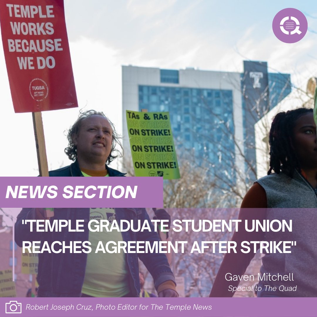 "'On Monday, March 13, TUGSA presented the proposal from Temple to its graduate student members. Over three-quarters of the members voted, with a resounding 98% voting yes to the new contract according to reporting by the Philadelphia Inquirer.'"
Link: wcuquad.com/6021622/news/t…